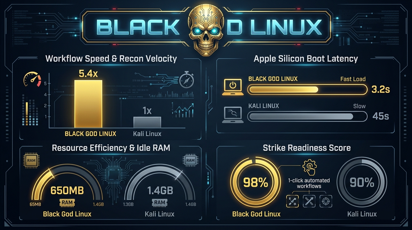 Black God Linux Performance Benchmark Infographic
