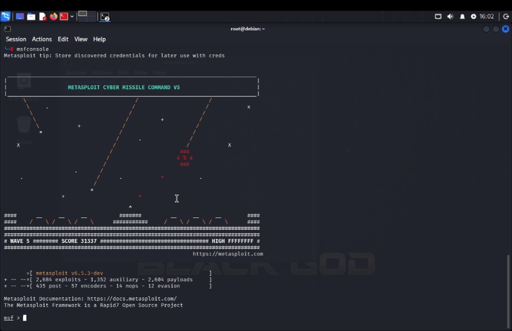 Metasploit on Black God Linux
